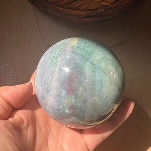 Ocean jasper (l) Sphere || crystal